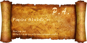 Papiu Alvián névjegykártya